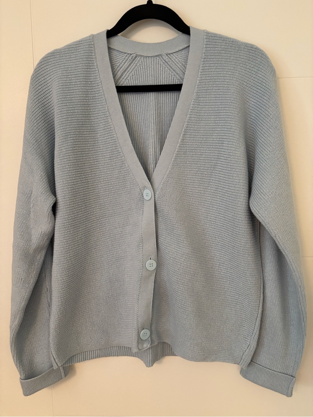 lululemon athletica Light Blue V-Neck Button Cardigan